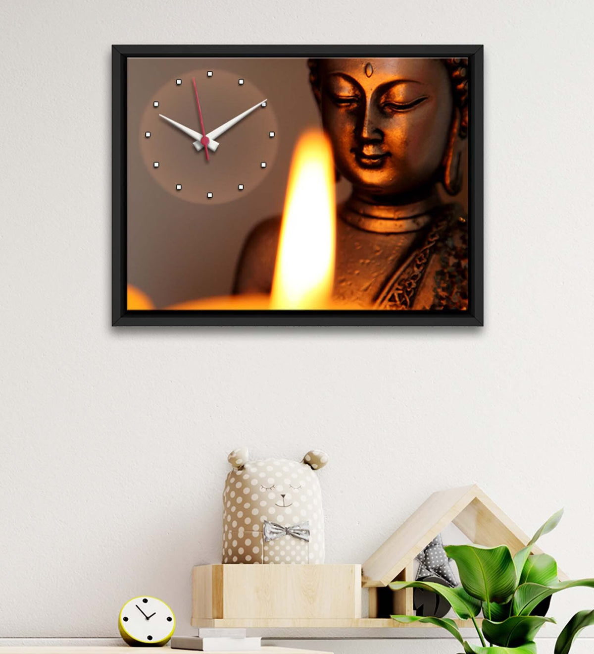 Buddha Printed Analog MDF Modern Wall Clock