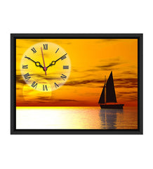 Ship In A Sea Printed Analog MDF Modern Wall Clock