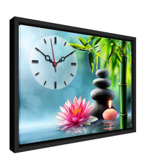 Black Frame Engineered MDF Analog Wall Clock