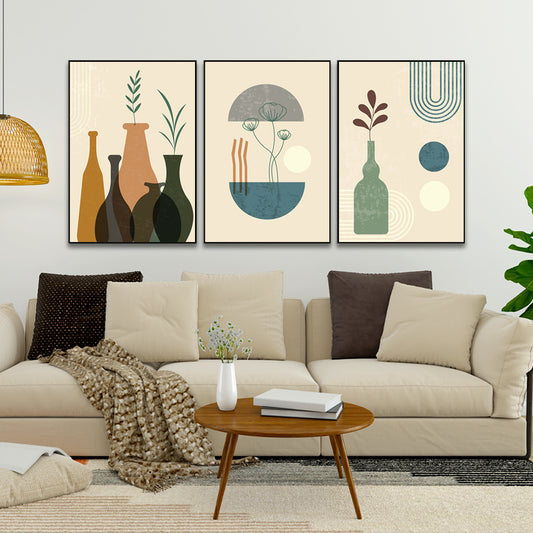 Boho Modern Abstract Contemporary Frame Painting & Wall Arts Set of 3