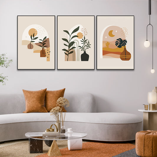 Unique Boho Wall Art for Home and Office Decor Set of 3