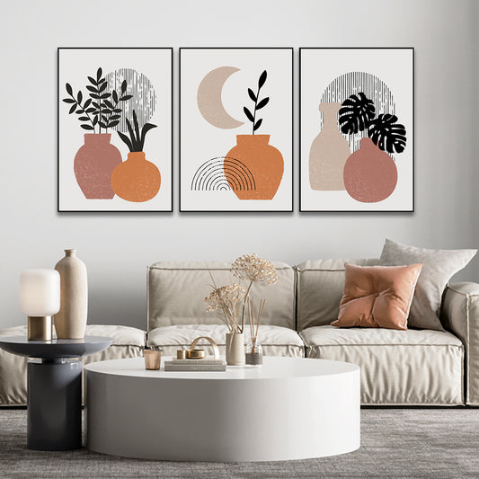 Boho Framed Painting Modern Art Abstract Wall decoration Wall Art Set of 3