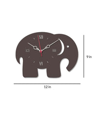 Elephant Design MDF Modern Analog Wall Clock