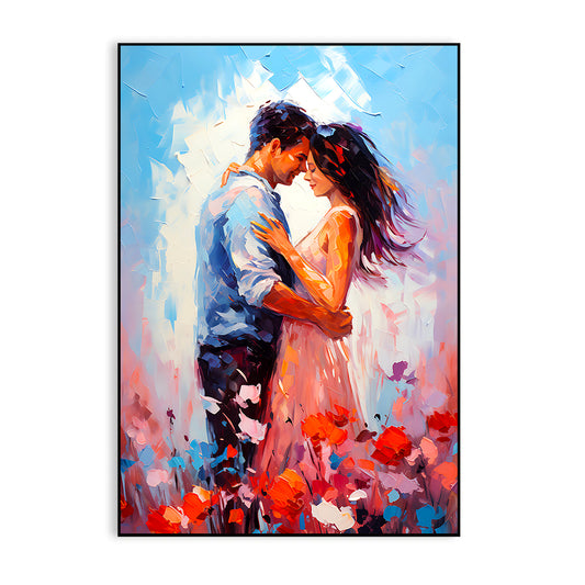 Beautiful Romantic Couple Wall Art Print Romantic Artwork on Canvas Wall Paintings