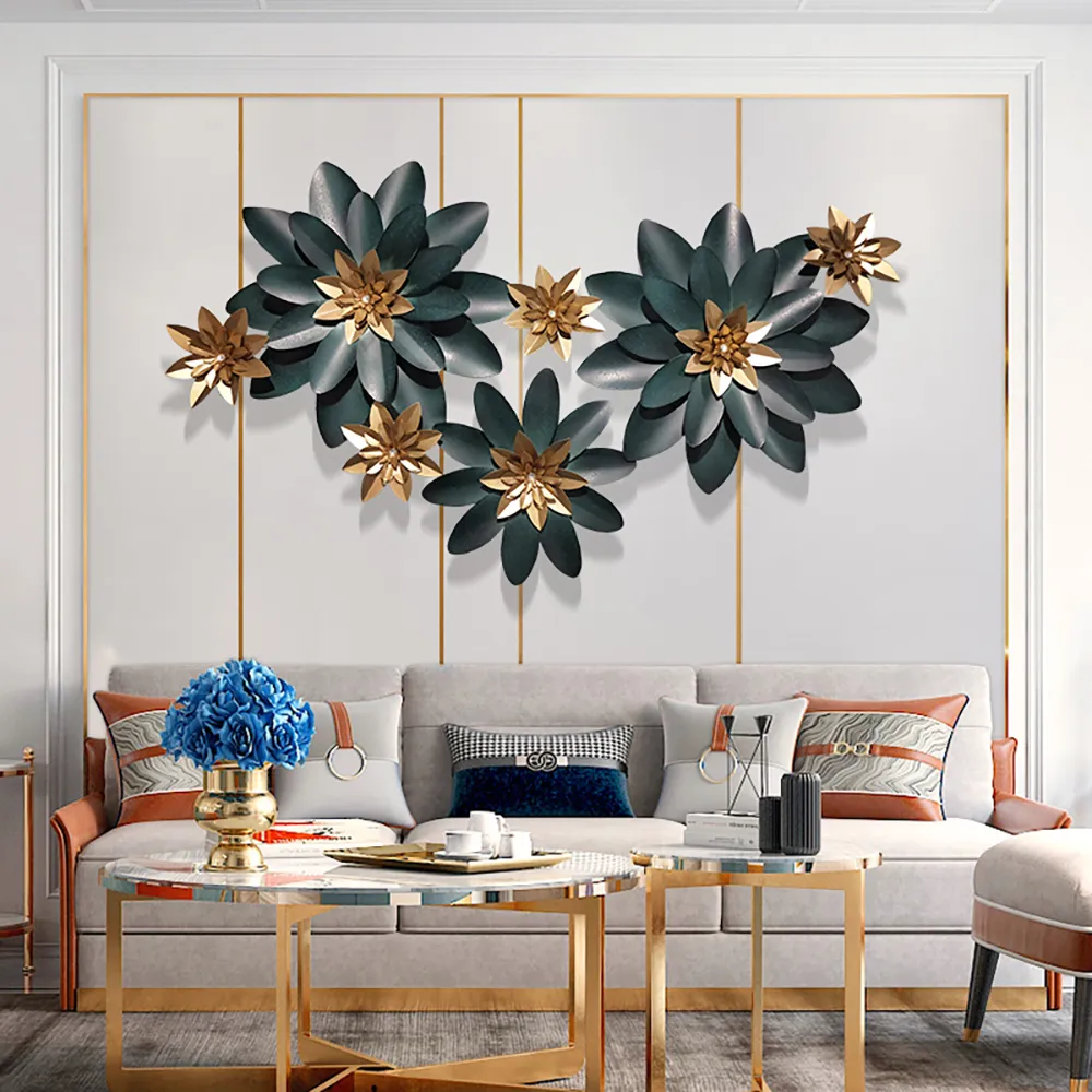 Lotus Flowers Wall Decor Metal Wall Art