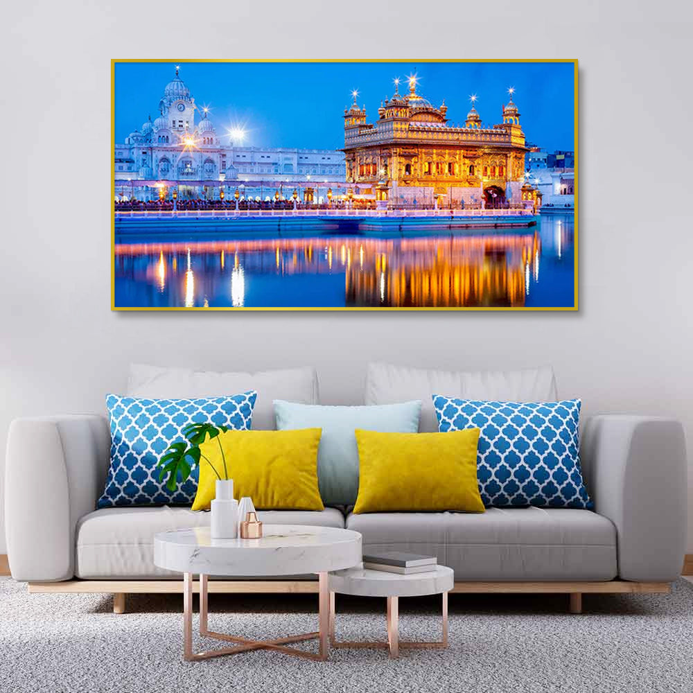 Golden Temple Design Canvas Printed Painting