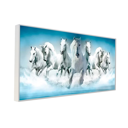 Seven Running Horses Canvas Wall Painting