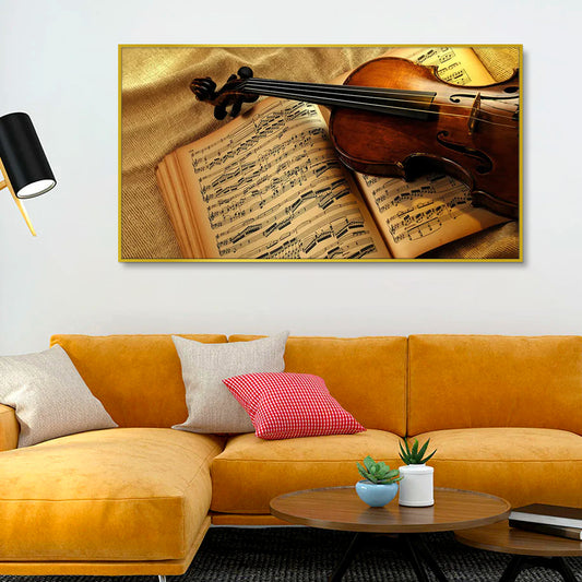 Villon with Music Notes Canvas  Big Panoramic Wall Painting