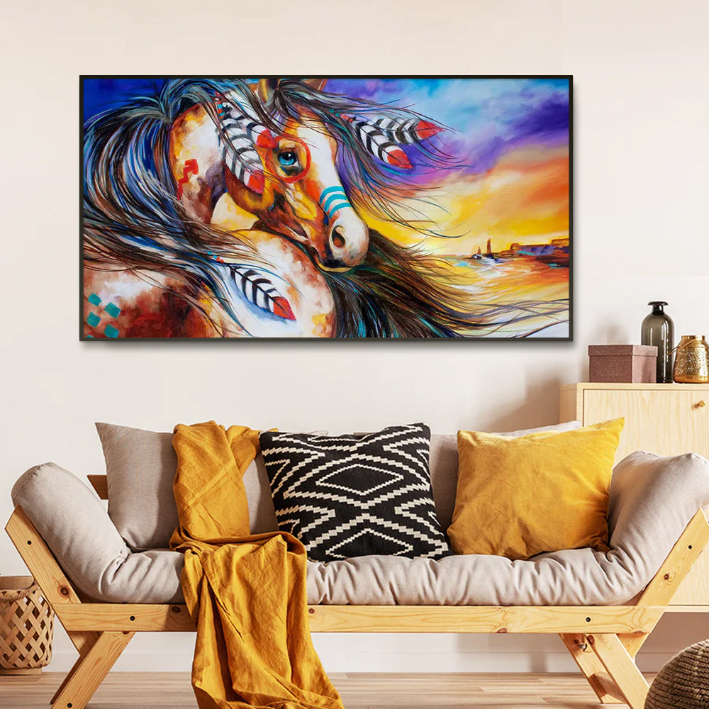 Big Panoramic Beautiful Horse Wall Painting & Canvas Wall Art