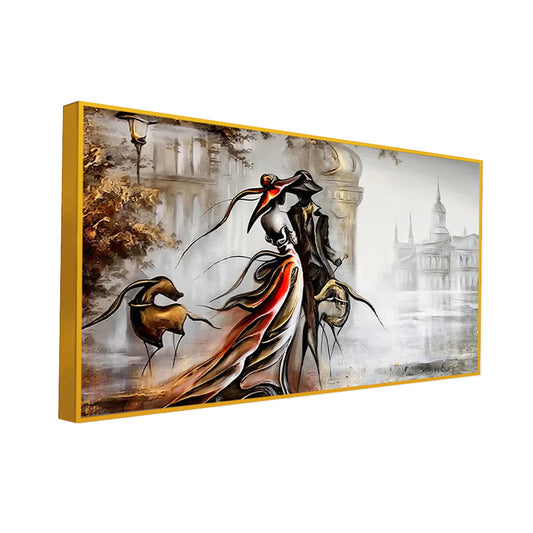 Vintage Couple Modern Art Canvas Painting