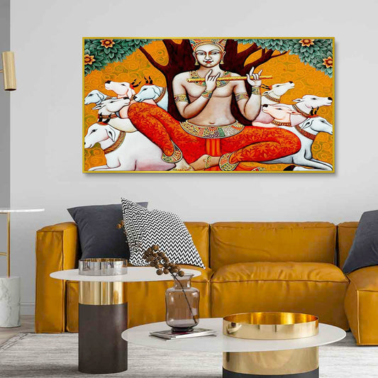 Param Yogi Krishna Spiritual Canvas Painting