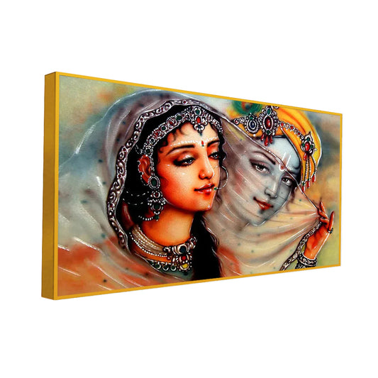 Spiritual Krishna Mirabai Eternal Love Canvas  Wall Painting