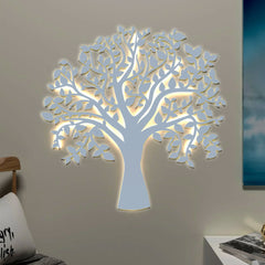 Glowing Tree Backlit wall Art / Night Light, Walnut Finish