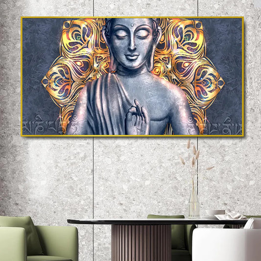 Beautiful Peaceful Buddha Canvas Wall Painting