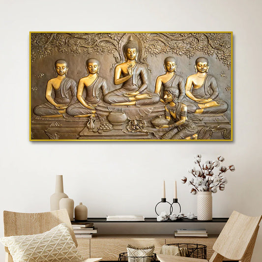 Teachings of Buddha Panoramic Wall Painting