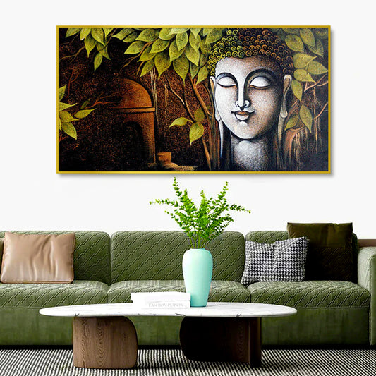 The Buddha & the Bodhi Tree Wall Painting