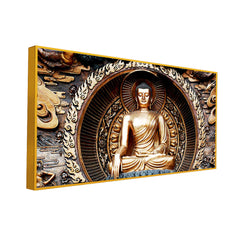 Classical Buddha Sculpture Spiritual Canvas Painting