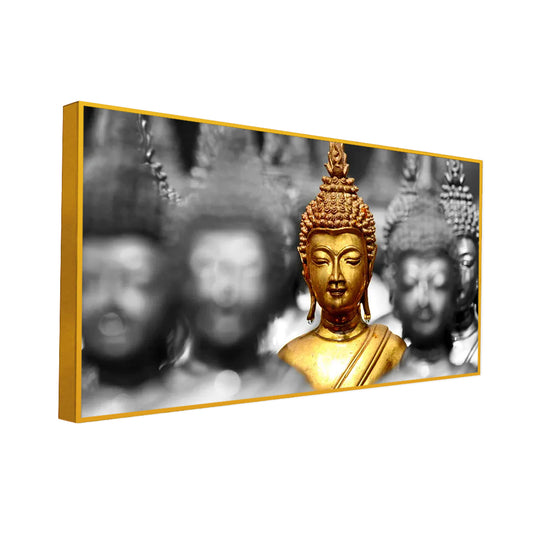 Golden Buddha Statues Spiritual Canvas Painting