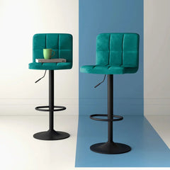 Plush Feel Velvet Counter Bar Chair / Long Chair