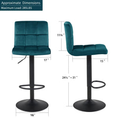 Plush Feel Velvet Counter Bar Chair / Long Chair