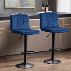 Plush Feel Velvet Counter Bar Chair / Long Chair