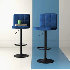 Plush Feel Velvet Counter Bar Chair / Long Chair