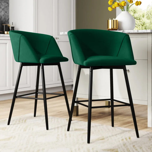 Luxurious Comfy Green Velvet Bar Chair / Long Chair