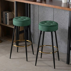 Plush Comfy Velvet Bar Stool / High Stool