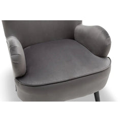 Luxury Velvet Lounge Chair With Ottoman