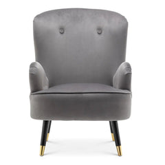 Luxury Velvet Lounge Chair With Ottoman