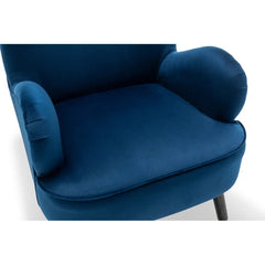 Luxury Velvet Lounge Chair With Ottoman