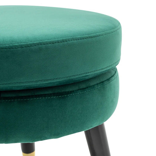 Luxury Green Velvet Lounge Chair With Ottoman