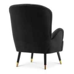 Luxury Velvet Lounge Chair With Ottoman