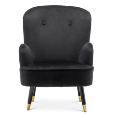 Luxury Velvet Lounge Chair With Ottoman