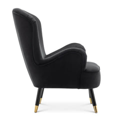 Luxury Velvet Lounge Chair With Ottoman