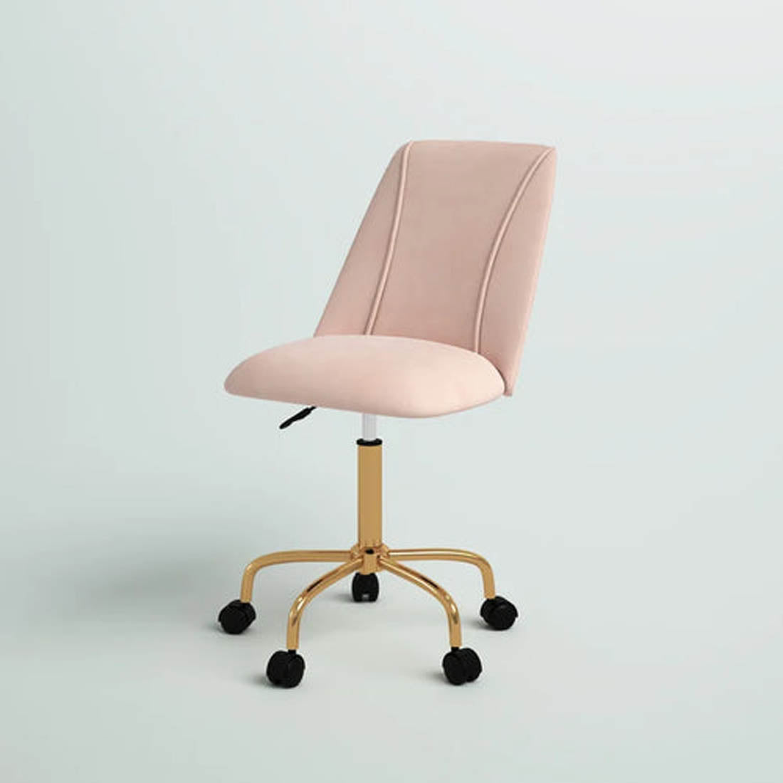 Baby Pink Velvet Luxury Swivel Chair