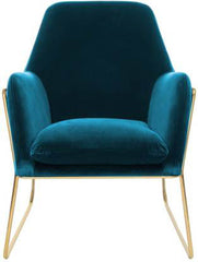 Lush Seagreen Glamorous Velvet Lounge Chair