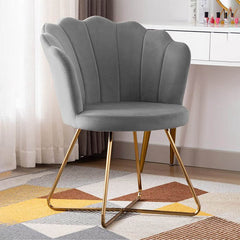 Rounded Back Velvet Lounge Chair