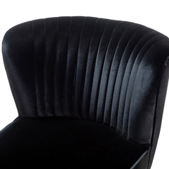 Classic Curved Back Velvet Lounge Chair