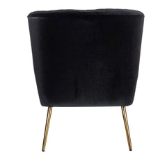 Classic Curved Back Velvet Lounge Chair