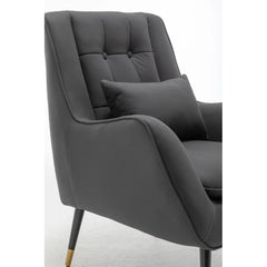 Classic Thick Padded Velvet Armchair with Cushion