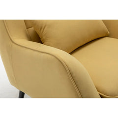 Classic Thick Padded Velvet Armchair with Cushion