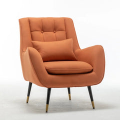 Classic Thick Padded Velvet Armchair with Cushion