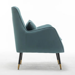 Classic Thick Padded Velvet Armchair with Cushion