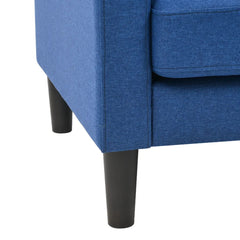 Standard Velvet Chair With Ottoman