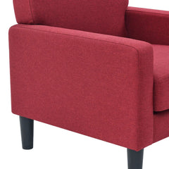 Standard Velvet Chair With Ottoman