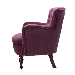 Detailed Tufted Super Comfy Velvet Lounge Chair