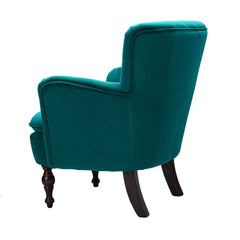 Detailed Tufted Super Comfy Velvet Lounge Chair