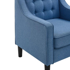 Tufted Comfy Lounge Chair With Ottoman