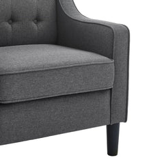 Tufted Comfy Lounge Chair With Ottoman